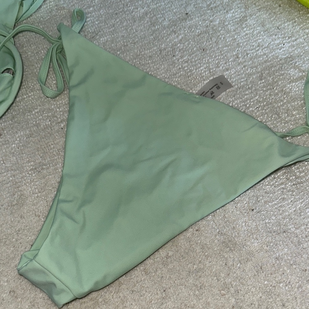 Green Adjustable Strap Bikini Set - image 3